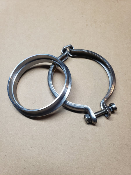 3" Downpipe Flange w/ Clamp- Fits All RHB Turbochargers, TD05/6 [In Stock]